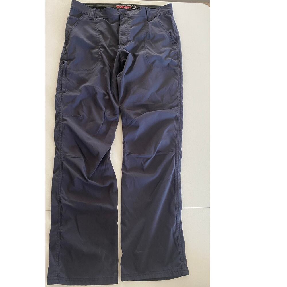 Wrangler All Terrain Gear Gray Pants Men 36 x 32 Hiking Travel Stretch Fast Ship